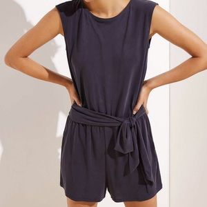 Loft crossover backtie romper (petite medium)